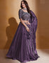 Traditional Function Wear Lehenga Choli Collection Purple Organza Silk Lehenga Choli Front View